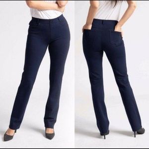 Betabrand Blue Classic Straight leg yoga pants